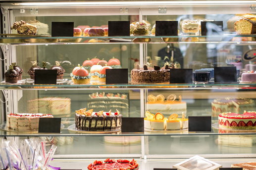 vitrine réfrigérée professionnelle pour pâtisseries